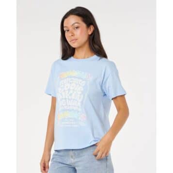 Alternative view of Rip Curl Women's EWG Lei Lei Relaxed Tee Blue Wind