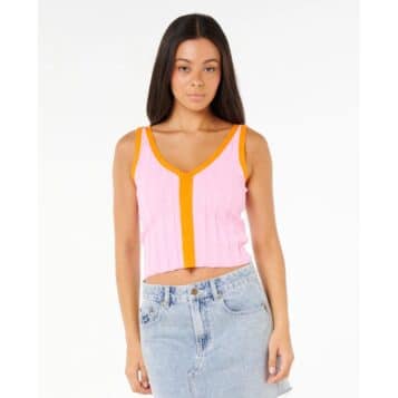 Rip Curl Sunset Laua Textured Tee Pink