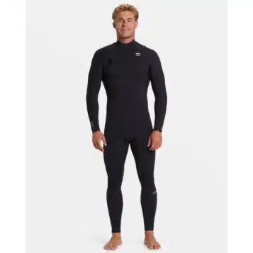 Billabong Men's 4/3mm Revolution Natural Chest Zip Black