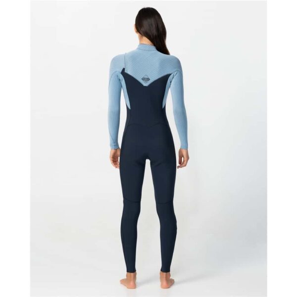 Alternative view of O'Neill Women's 4/3mm Hyper Fire Chest Zip Faded Denim