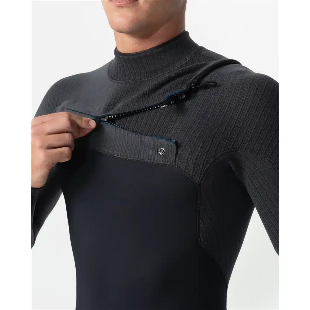 O'Neill Men's Hyperfreak Chest Zip 4/3+ Steamer Wetsuit - Black/Tempered Steel 6 O'Neill Men's Hyperfreak Chest Zip 4/3+ Steamer Wetsuit - Black/Tempered Steel - Image 6