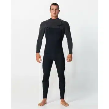 O'Neill Men's Hyperfreak Chest Zip 4/3+ Steamer Wetsuit - Black/Tempered Steel