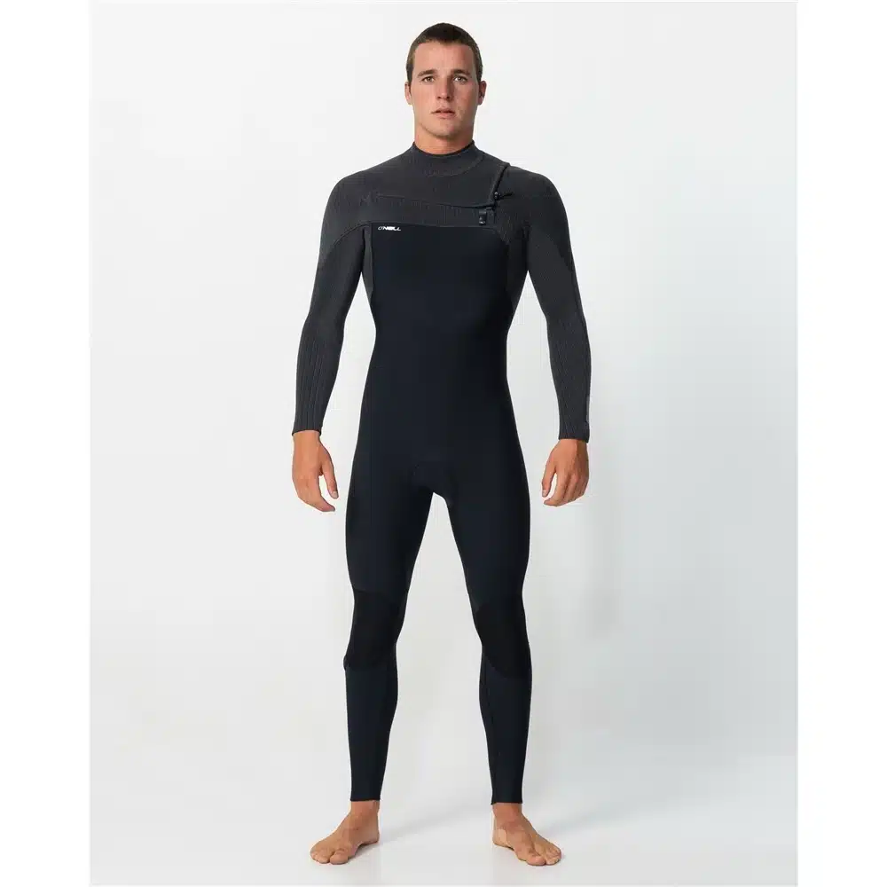 O'Neill Men's 4/3mm Hyperfreak Wetsuit in Black Steel colour