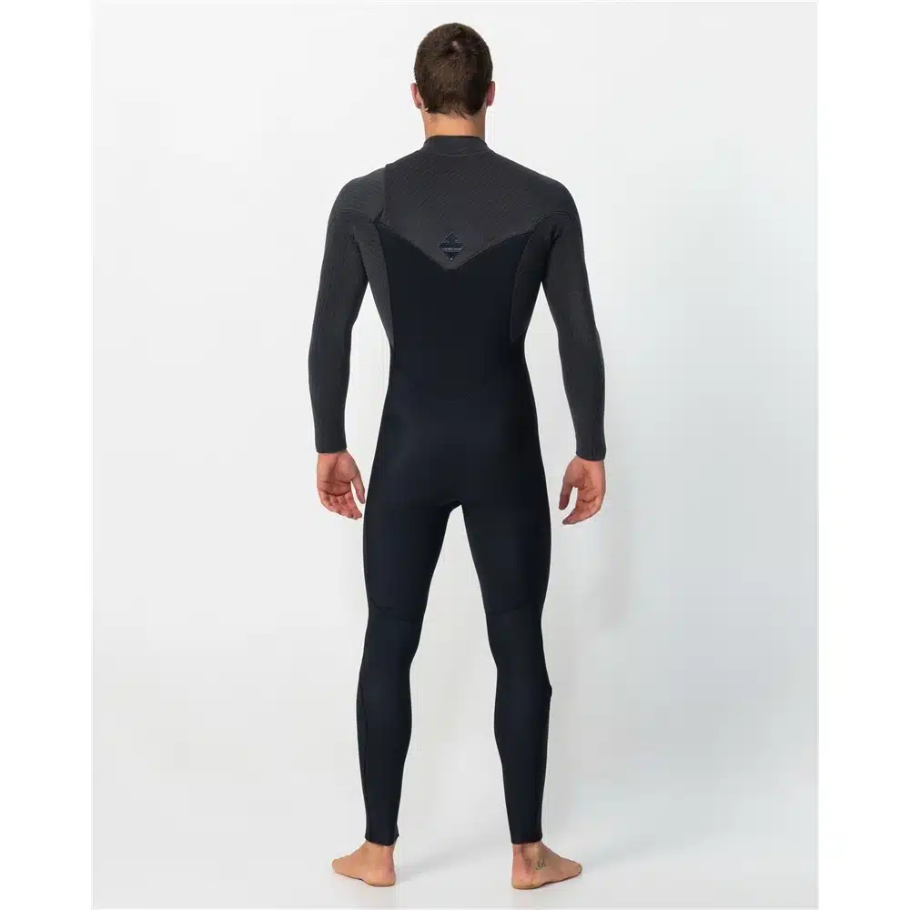 O'Neill Men's Hyperfreak Chest Zip 4/3+ Steamer Wetsuit - Black/Tempered Steel 2 O'Neill Men's Hyperfreak Chest Zip 4/3+ Steamer Wetsuit - Black/Tempered Steel - Image 2