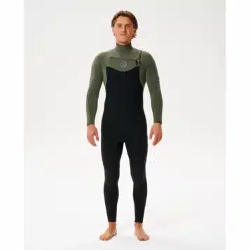 Rip Curl Men's 3/2mm FlashBomb Chest Zip Deep Cactus