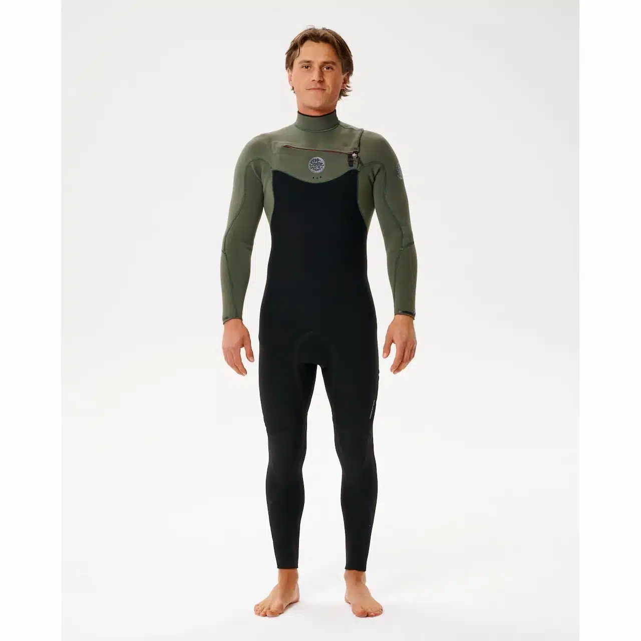 Rip Curl Men's 3/2mm FlashBomb Chest Zip Deep Cactus