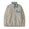 Patagonia Women's Light Weight Synch Snap-T P/O Oatmeal Heather w/Shore Blue