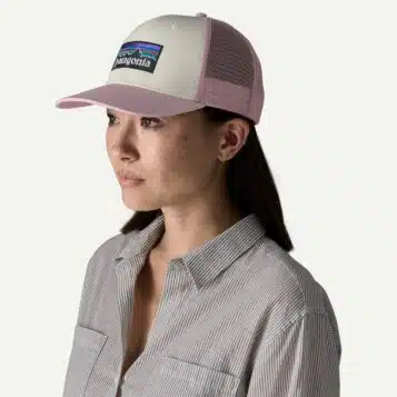 Alternative view of Patagonia P-6 Logo Trucker Hat White w/Quiet Violet
