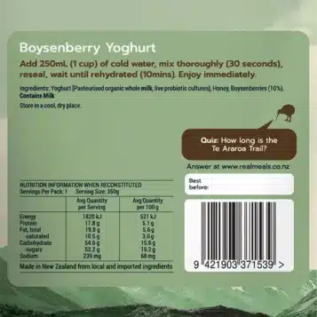 Alternative view of Real Meals Boysenberry Yoghurt Breakfast