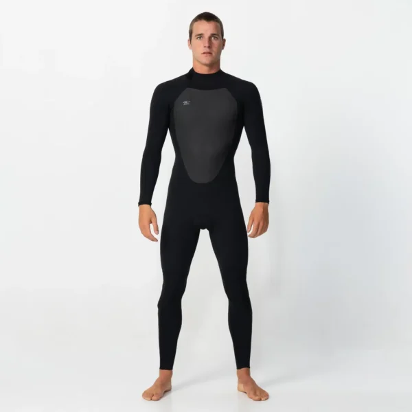 O'Neill Men's 4/3mm Defender Back Zip : Black