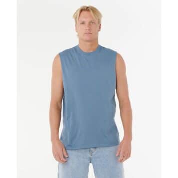 Rip Curl Men's Plain Wash Muscle Bluefin