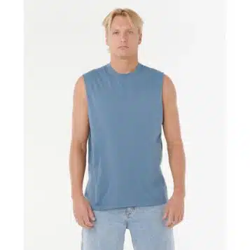 Rip Curl Men's Plain Wash Muscle Bluefin