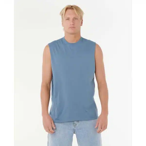 Rip Curl Men's Plain Wash Muscle Bluefin