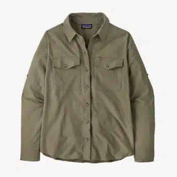Patagonia Women's Long-Sleeved Self-Guided Sun Shirt River Rock Green