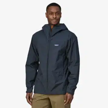 Alternative view of Patagonia Men's Boulder Fork Rain Jacket Smolder Blue