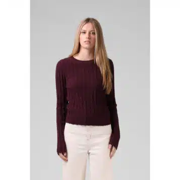 Alternative view of RPM Women's Wide Knit LS - Plum