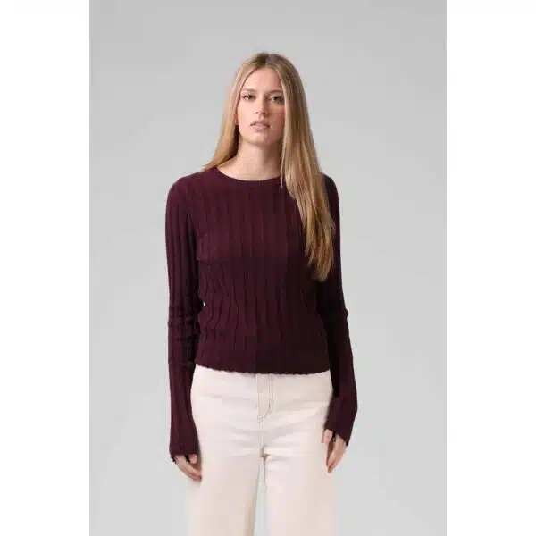 Alternative view of RPM Women's Wide Knit LS - Plum