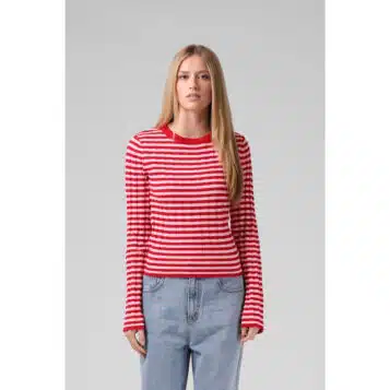 Alternative view of RPM Women's Stripe Knitted LS - Red