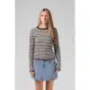 RPM Women's Stripe Knitted LS - Chocolate 5 RPM Women's Stripe Knitted LS - Chocolate - Image 2