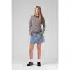 RPM Women's Stripe Knitted LS - Chocolate