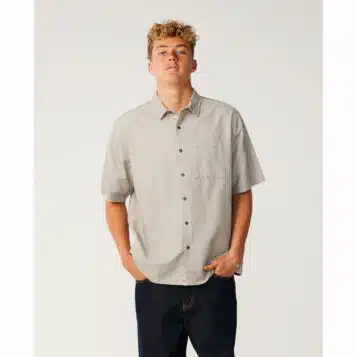 Rip Curl Men's Premium Surf Cord Short Sleeve Shirt Stone