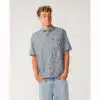 Rip Curl Men's Classic Surf Check Short Sleeve Shirt Light Navy 6 07HMSH 2359 1