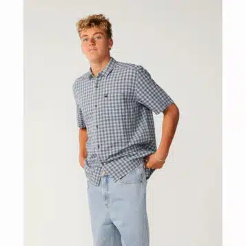 Alternative view of Rip Curl Men's Classic Surf Check Short Sleeve Shirt Light Navy