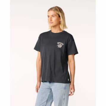 Rip Curl Women's Kiwi Road Trippin Relaxed Tee Washed Black
