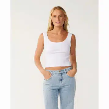 Rip Curl Women's Classic Ribbed Tank White