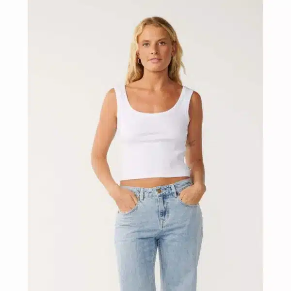 Rip Curl Women's Classic Ribbed Tank White