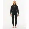 Rip Curl Women's 4/3mm Flashbomb Chest Zip Black