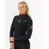 Rip Curl Women's 4/3mm Flashbomb Chest Zip Black - Image 4