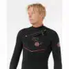Rip Curl Men's 3/2mm F-Bomb Fusion Chest Zip Black - Image 4