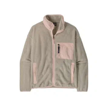 Patagonia Women's Synchilla Jacket Oatmeal Heather W/Pink Frost