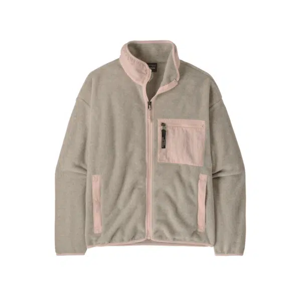 Patagonia Women's Synchilla Jacket Oatmeal Heather W/Pink Frost