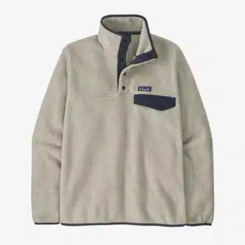 Patagonia Men's Lightweight Synchilla Snap-T Pullover Oatmeal Heather/Navy