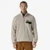Patagonia Men's Lightweight Synchilla Snap-T Pullover Oatmeal Heather/Navy - Image 2