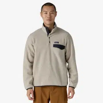 Alternative view of Patagonia Men's Lightweight Synchilla Snap-T Pullover Oatmeal Heather/Navy