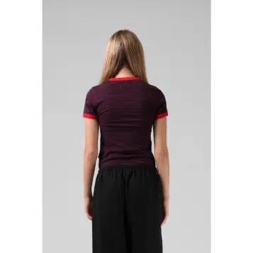 Alternative view of RPM Women's Stripe Ringer Tee Navy