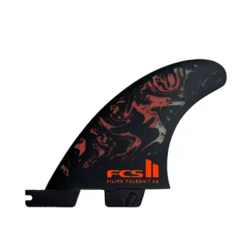 FCS II FT PC XS Black/Red Tri Fins