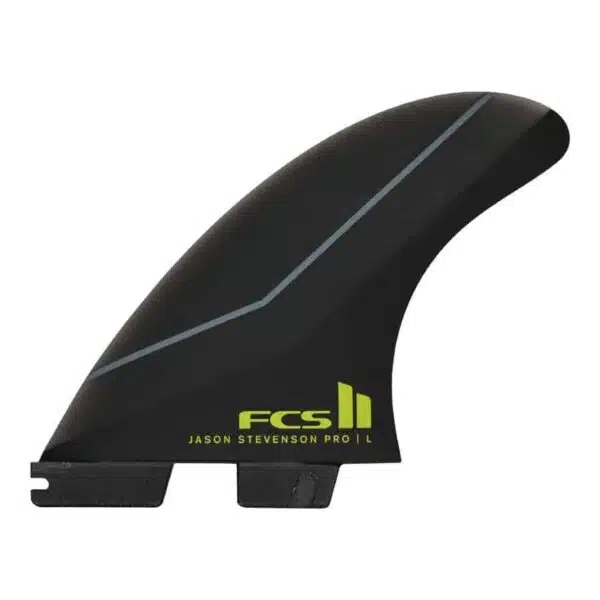 Alternative view of FCS II JS PG Pro Tri Fins Smoke/Lime