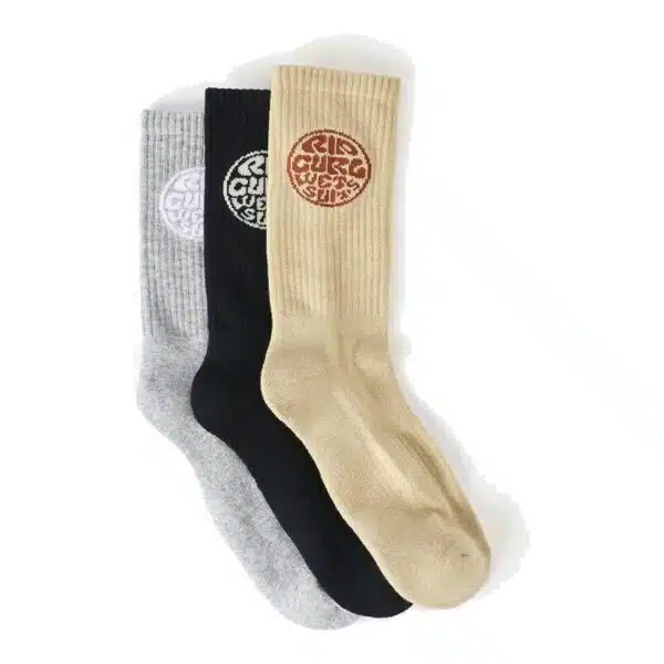 Rip Curl Men's Wetty Crew Sock 3-Pack Khaki Sand
