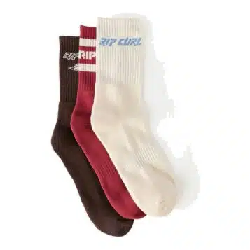 Rip Curl Women's Icons of Surf Sock 3-Pack Maroon