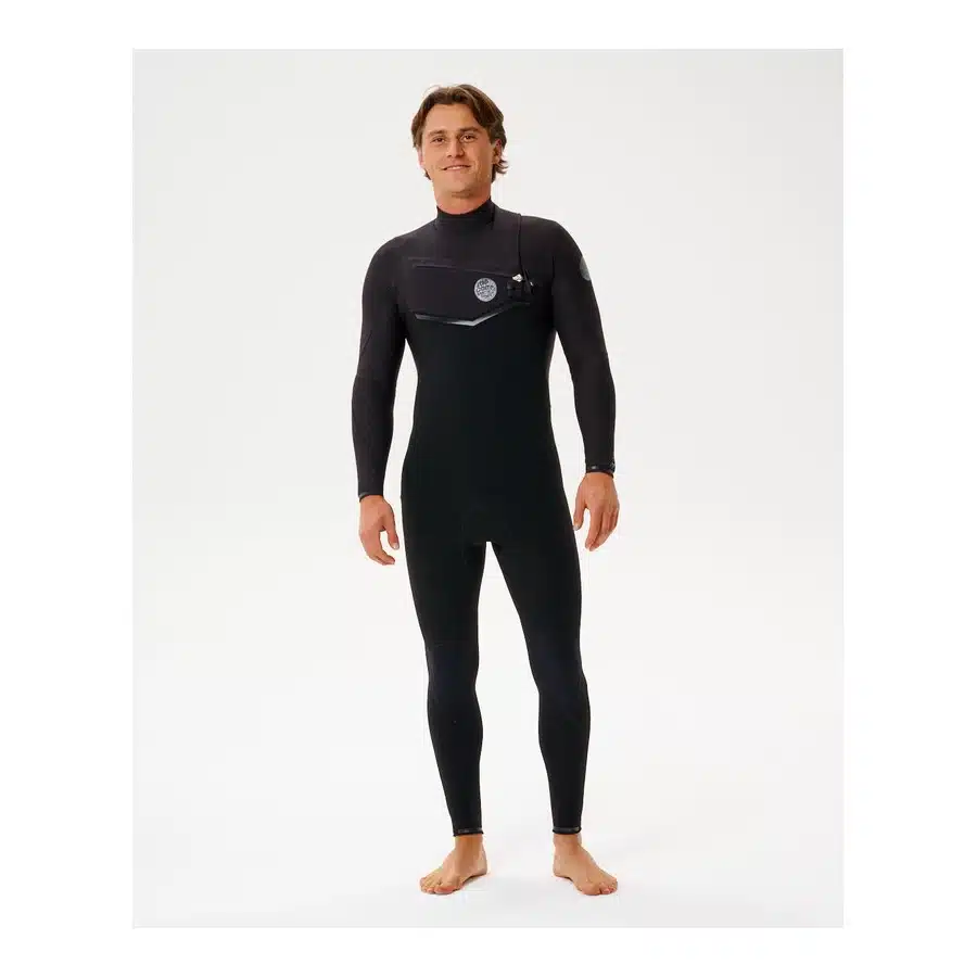 Rip Curl Men's 3/2mm E-Bomb Chest Zip Black 1 Rip Curl Men's E-Bomb 3/2 Chest Zip Black