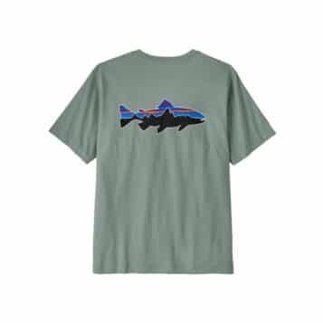 Patagonia Men's Fitz Roy Trout T-Shirt Cover Green