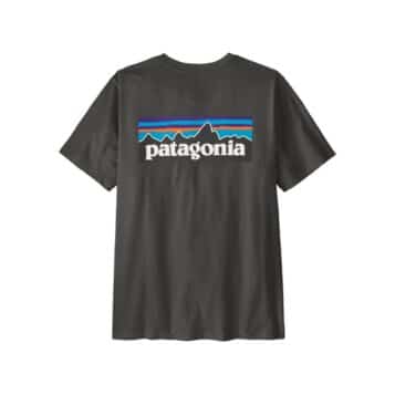 Patagonia Men's P-6 Logo T-Shirt Ink Black