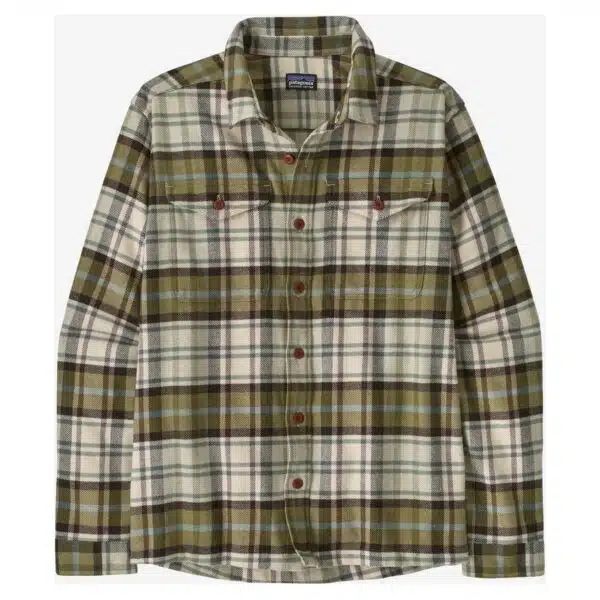 Patagonia Men's Fjord Flannel Shirt Rising Storm: Weathered Stone