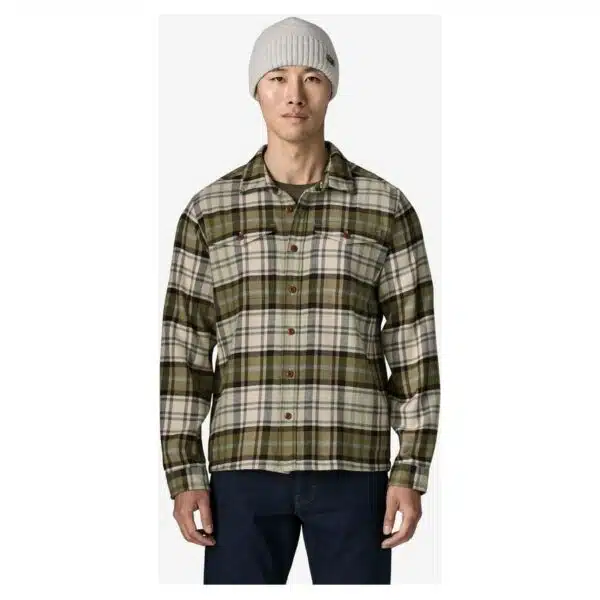 Alternative view of Patagonia Men's Fjord Flannel Shirt Rising Storm: Weathered Stone
