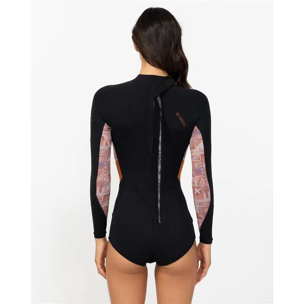 O'Neill Women's 2mm Bahia BZ LS Mid Spring Tangerine Tile 2 O'Neill Women's 2mm Bahia BZ LS Mid Spring Tangerine Tile - Image 2