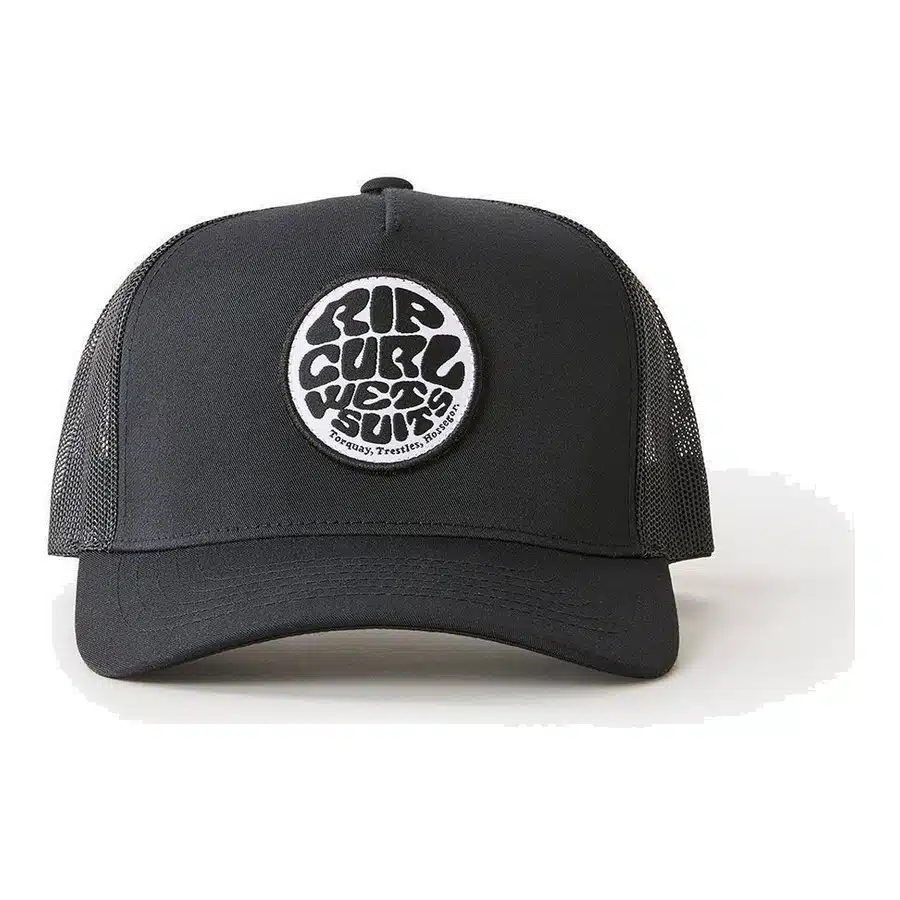 Rip Curl Men's Wetsuit Icon Trucker Cap Black 3 Rip Curl Men's Wetsuit Icon Trucker Cap Black - Image 3